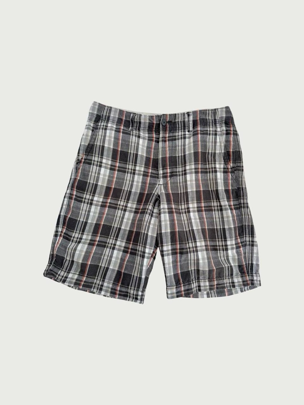 Linen/Cotton Plaid Shorts